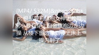 [MP4/ 532M]&nbsp;&nbsp; 极品萝莉旗袍女神调教母狗小萝莉穿上白金旗袍边走边操 从楼下窗边操到楼上床上 操内射了