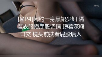 [MP4]网约一身黑裙少妇 隔着衣服摸屁股调情 蹲着深喉口交 镜头前扶着屁股后入