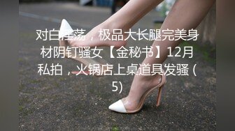 对白淫荡，极品大长腿完美身材阴钉骚女【金秘书】12月私拍，火锅店上桌道具发骚 (5)